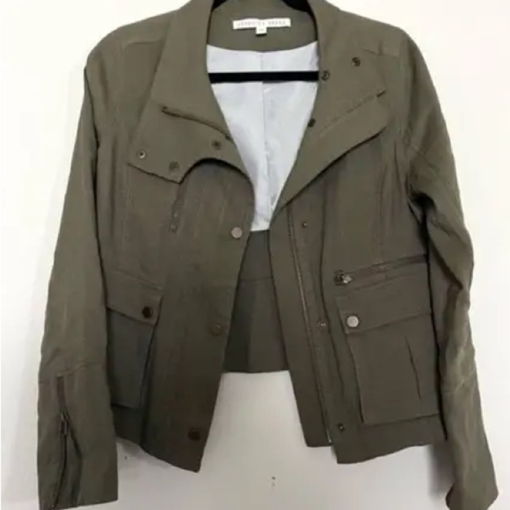 veronica beard everglades funnel neck jacket